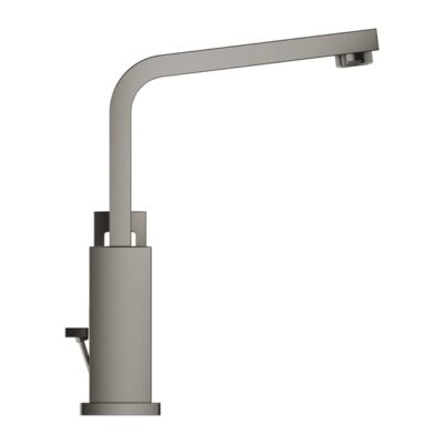 Grohe Eurocube wastafelkraan met trekstang-afvoergarnituur hard graphite geborsteld 23135AL0 6