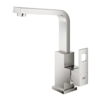 Grohe Eurocube wastafelkraan met trekstang-afvoergarnituur supersteel 23135DC0 7 Grohe Eurocube wastafelkraan met trekstang-afvoergarnituur supersteel 23135DC0 7