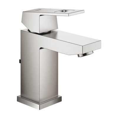 Grohe Eurocube wastafelkraan S-Size met trekstang-afvoergarnituur supersteel 23127DC0 6