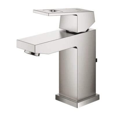Grohe Eurocube wastafelkraan S-Size met trekstang-afvoergarnituur supersteel 23127DC0 7