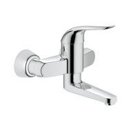 Grohe Euroeco Special eengreeps wandmontage wastafelmengkraan chroom met temperatuurbegrenzer 32767000