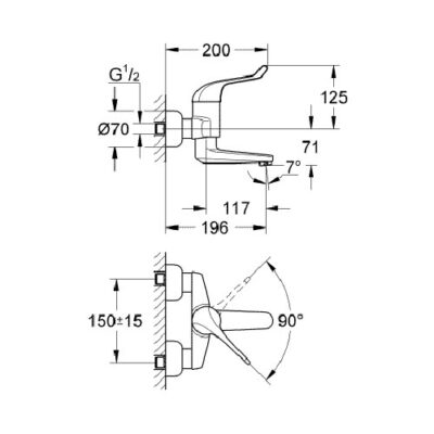 Grohe Euroeco Special wastafelkraan SMB met EcoJoy chroom 32792000 4