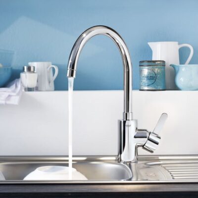 Grohe Eurosmart Cosmopolitan eengreeps keukenarmatuur lage druk hoge uitloop chroom 31180000 5