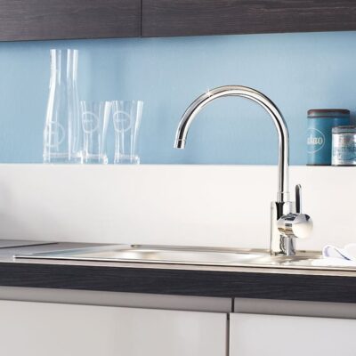 Grohe Eurosmart Cosmopolitan eengreeps keukenarmatuur lage druk hoge uitloop chroom 31180000 6