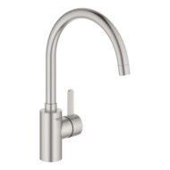 Grohe Eurosmart Cosmopolitan eengreepse gootsteenmengkraan hoge uitloop supersteel 32843DC2 Grohe Eurosmart Cosmopolitan eengreepse gootsteenmengkraan hoge uitloop supersteel 32843DC2