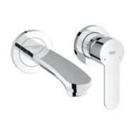 Grohe Eurostyle Cosmopolitan wandmontage 2-gats wastafelmengkraan chroom met AquaGuide 19571002 Grohe Eurostyle Cosmopolitan wandmontage 2-gats wastafelmengkraan chroom met AquaGuide 19571002