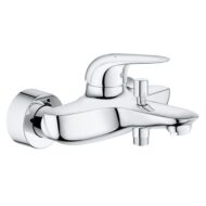 Grohe Eurostyle eengreeps badmengkraan wandmontage met temperatuurbegrenzer chroom 23726003