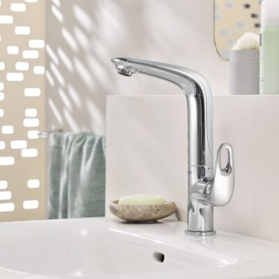 Grohe Eurostyle eengreeps wastafelmengkraan 1/2 L-formaat chroom met 360° zwenkuitloop 23569003 4