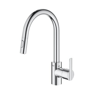 Grohe Feel keukenmengkraan hoge uitloop 2 straalsoorten draaibaar uittrekbaar 2 standen chroom 31486001 6