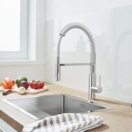 Grohe Get professionele sproeier keukenmengkraan veer uittrekbaar 2 standen chroom 30361000 Grohe Get professionele sproeier keukenmengkraan veer uittrekbaar 2 standen chroom 30361000