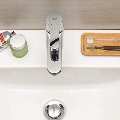 Grohe Get wastafelkraan M-Size met EcoJoy met trekstang afvoergarnituur chroom 23454000 10 Grohe Get wastafelkraan M-Size met EcoJoy met trekstang afvoergarnituur chroom 23454000 10