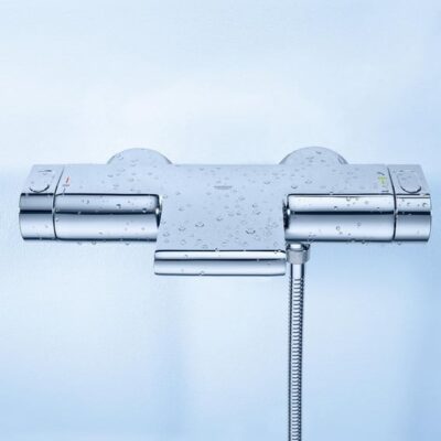 Grohe Grohtherm 2000 Cool Touch wandopbouw thermostatische badmengkraan met grepen chroom 34174001 7