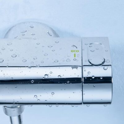 Grohe Grohtherm 2000 Cool Touch wandopbouw thermostatische badmengkraan met grepen chroom 34174001 8