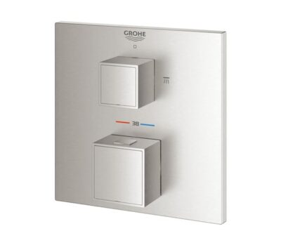 Grohe Grohtherm Cube thermostaat voor bad & douche 2 verbruikers supersteel 24154DC0 4