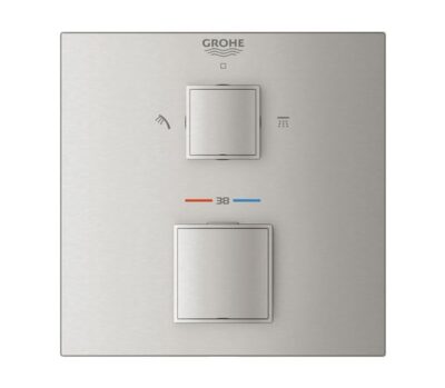 Grohe Grohtherm Cube thermostaat voor bad & douche 2 verbruikers supersteel 24154DC0 5