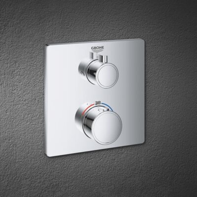 Grohe Grohtherm rechthoekige inbouwthermostaat met 2 knoppen en AquaDimmer technologie 24079000 6 Grohe Grohtherm rechthoekige inbouwthermostaat met 2 knoppen en AquaDimmer technologie 24079000 6