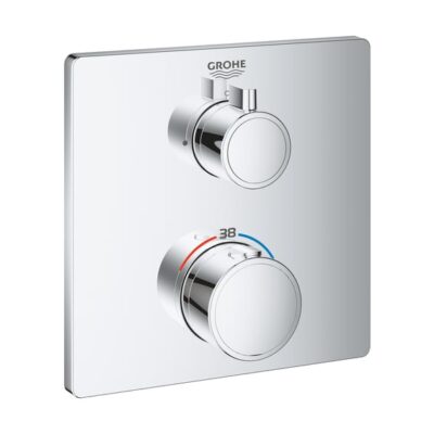 Grohe Grohtherm rechthoekige inbouwthermostaat met 2 knoppen en TurboStat technologie 24078000 4