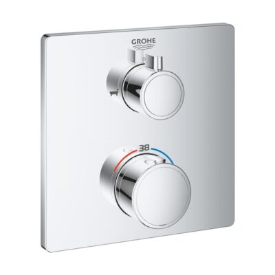 Grohe Grohtherm thermostatische badmengkraan met 2-weg omschakeling chroom voor moderne badkamers 24080000 4