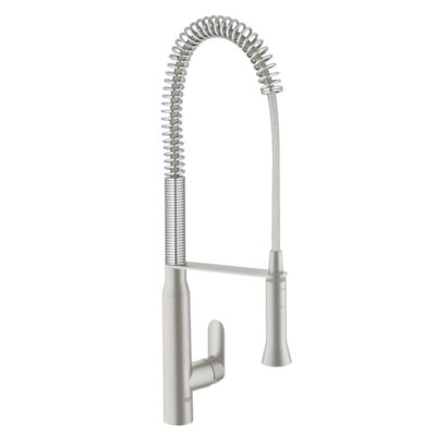 Grohe K7 eengreeps keukenmengkraan met veer en metalen sproeier supersteel 140° draaibereik 32950DC0 5