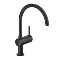 Grohe Minta C zwarte eengreeps keukenmengkraan met draaibare uitloop en 3/8 aansluiting 32917KS0 Grohe Minta C zwarte eengreeps keukenmengkraan met draaibare uitloop en 3/8 aansluiting 32917KS0