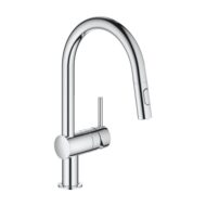 Grohe Minta eengreeps keukenmengkraan met uittrekbare spoeldouche en 360° draaibereik chroom 32321002 Grohe Minta eengreeps keukenmengkraan met uittrekbare spoeldouche en 360° draaibereik chroom 32321002