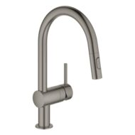 Grohe Minta eengreeps keukenmengkraan met uittrekbare spoeldouche en 360° zwenkfunctie grafiet 32321AL2 Grohe Minta eengreeps keukenmengkraan met uittrekbare spoeldouche en 360° zwenkfunctie grafiet 32321AL2