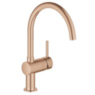 Grohe Minta eengreepse keukenmengkraan hoge uitloop met zwenkhoek en StarLight afwerking 32917DL0 Grohe Minta eengreepse keukenmengkraan hoge uitloop met zwenkhoek en StarLight afwerking 32917DL0