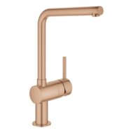 Grohe Minta eenhendel keukenmengkraan uitloop haaks draaibaar warm sunset geborsteld 31375DL0 Grohe Minta eenhendel keukenmengkraan uitloop haaks draaibaar warm sunset geborsteld 31375DL0