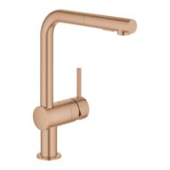 Grohe Minta eenhendel keukenmengkraan uittrekbaar SpeedClean Warm Sunset geborsteld 30274DL0 53 Grohe Minta eenhendel keukenmengkraan uittrekbaar SpeedClean Warm Sunset geborsteld 30274DL0 53