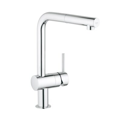 Grohe Minta L chroom keukenmengkraan met haakse uitloop en uittrekbare functie 32168000 4