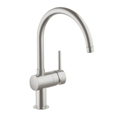 Grohe Minta PVD steel eengreeps keukenmengkraan met draaibare ronde uitloop en 3/8 aansluiting 32917DC0 5