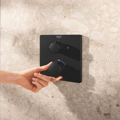 Grohe Precision thermostatische inbouw regendoucheset 250 x 250 mm mat-zwart 348822430 4