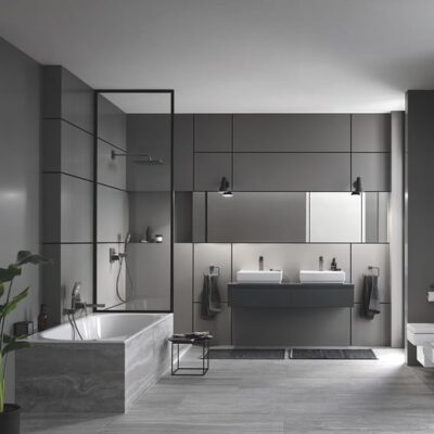 Grohe Rainshower Cube regendouchekopset 1 straalsoort 310 x 310 mm hard graphite geborsteld 26564AL0 5