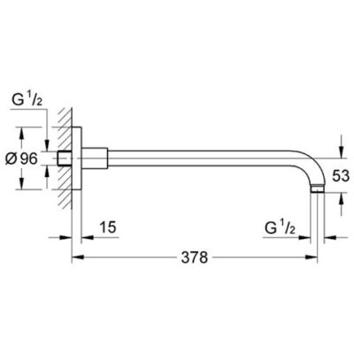 Grohe Rainshower douchearm chroom 28982000 4