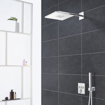 Grohe Rainshower SmartActive Cube regendouchekopset 2 straalsoorten 310 x 310 mm moon white 26479LS0 8 Grohe Rainshower SmartActive Cube regendouchekopset 2 straalsoorten 310 x 310 mm moon white 26479LS0 8