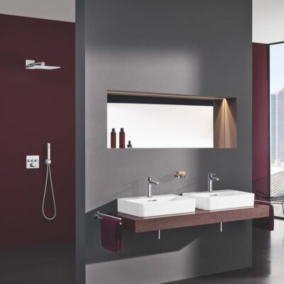 Grohe Rainshower SmartActive Cube wandinbouw regendouchekop 31x31cm chroom 26479000 10 Grohe Rainshower SmartActive Cube wandinbouw regendouchekop 31x31cm chroom 26479000 10