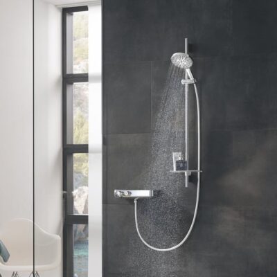 Grohe Rainshower SmartActive douchestang set met 3 straalsoorten chroom en EasyReach plank 26593000 4
