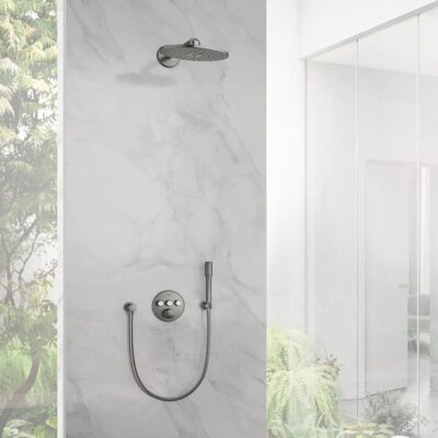 Grohe Rainshower SmartActive regendouchekopset 2 straalsoorten Ø310 mm warm sunset geborsteld 26475DL0 8 Grohe Rainshower SmartActive regendouchekopset 2 straalsoorten Ø310 mm warm sunset geborsteld 26475DL0 8