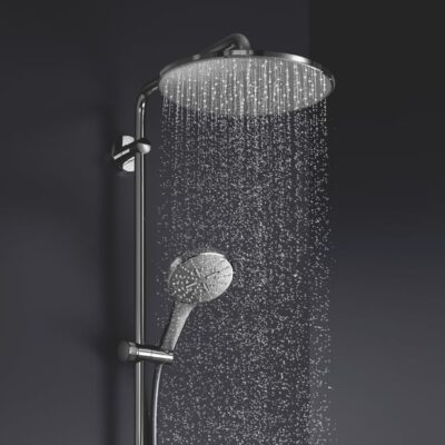 Grohe Rainshower SmartActive thermostatische opbouw regendoucheset met baduitloop met EcoJoy Ø310 mm chroom 26657000 4
