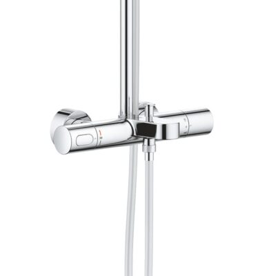 Grohe Rainshower SmartActive thermostatische opbouw regendoucheset met baduitloop met EcoJoy Ø310 mm chroom 26657000 10
