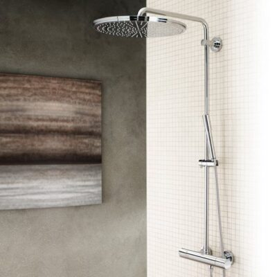 Grohe Rainshower systeem 400 thermostatische opbouw regendouche met aquadimmer en CoolTouch chroom 27174001 4
