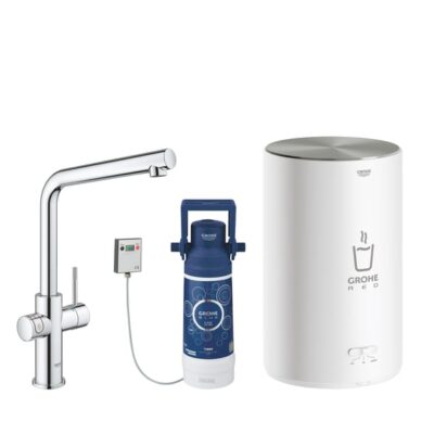 Grohe Red Duo L-uitloop kraan en boiler maat M – haaks draaibaar 2 standen – chroom 30327001 5