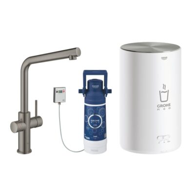 Grohe Red Duo L-uitloop kraan hard graphite geborsteld met 2 standen 30327AL1 7