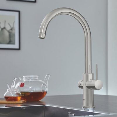 Grohe Red Duo Supersteel C-uitloop Rond Draaibaar 30083DC1 4