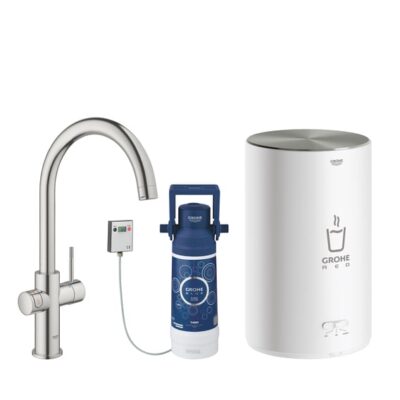 Grohe Red Duo Supersteel C-uitloop Rond Draaibaar 30083DC1 5