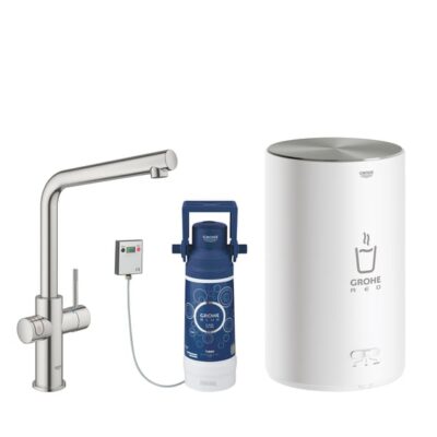 Grohe Red Duo Supersteel L-uitloop kraan met 2 standen 30327DC1 11