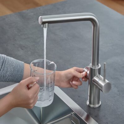 Grohe Red Duo Supersteel L-uitloop kraan met boiler – Haaks Draaibaar 2 standen 30325DC1 4