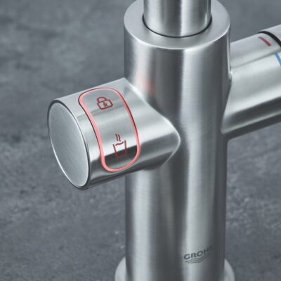 Grohe Red Duo Supersteel L-uitloop kraan met boiler – Haaks Draaibaar 2 standen 30325DC1 9