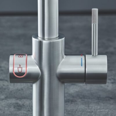 Grohe Red Duo Supersteel L-uitloop kraan met boiler – Haaks Draaibaar 2 standen 30325DC1 10
