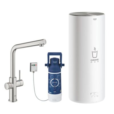 Grohe Red Duo Supersteel L-uitloop kraan met boiler – Haaks Draaibaar 2 standen 30325DC1 11